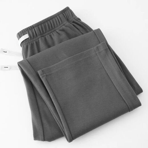 Senma Flagship Store 300g Heavy Straight Dark Gray Casual Pants Twill Casual Sports Loose Sweatpants Versatile Men and Women Long Dark Gray 3XL _ Recommended 151-160Jin Jin is equal to 0.5kg