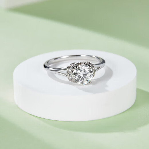 DR One Carat Moissanite Diamond Ring for Women Ring for Girlfriend Valentine’s Day Birthday Gift Niche Couple Gift 50 Points Moissanite Diamond Ring/D Grade Contact Customer Service and Note the Number of Circles