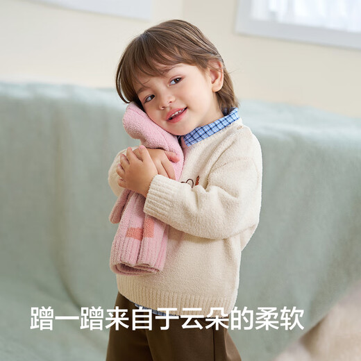 Balabala children's clothing baby sweater children's sweater boys and girls 2025 winter round neck sweater cute 209425103207