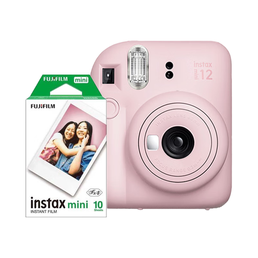 Fuji instax camera + photo paper 10-piece set mini12 instant imaging camera light cherry pink photo paper set