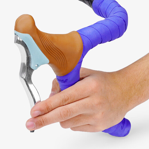 Professor's bicycle road bicycle brake handlebar with folding bicycle racing brake handlebar curved handlebar brake lever road brake lever-brown 1 pair (left and right hands)