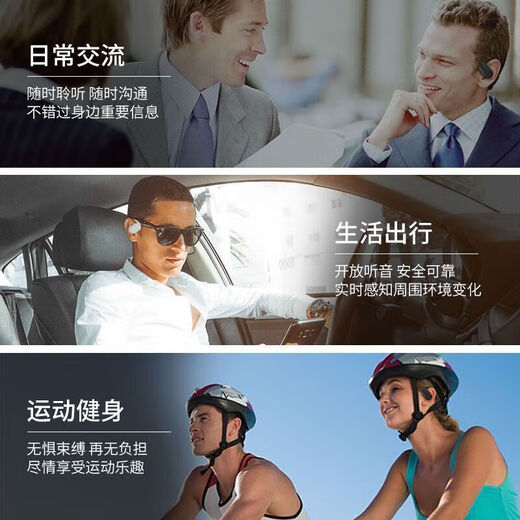 Newly upgraded car Bluetooth headset, left-ear hook-type, open-type, non-in-ear, more comfortable headset