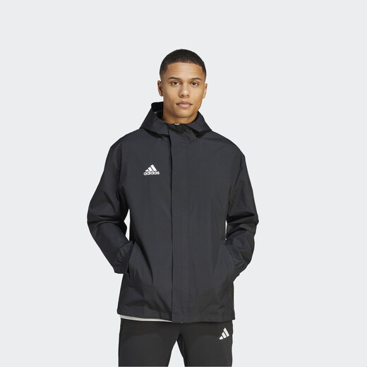 Adidas football training sports hooded jacket men's autumn Adidas official IK4010 black XL
