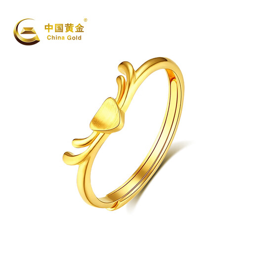 China Gold (CHINA GOLD) Gold Ring Women's Pure Gold 999 Yi Lu You You Pure Gold Ring Birthday Valentine's Day Gift for Girlfriend and Wife Pure Gold Ring About 2.3g Selection Gift Box
