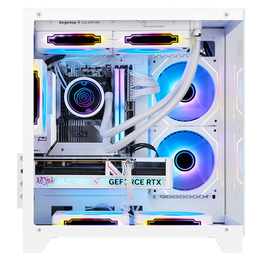 Colorful Core i5 14600KF/245KF/5060/5060Ti/5070 E-Sports Host Pure White Game Live Computer Design Rendering Productivity 3A FPS High Frame Equipped with Five i5 14600KF+5060Ti D5 Single Host
