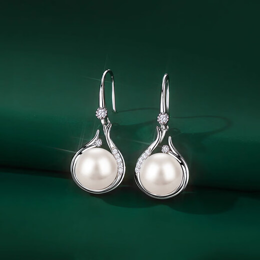 QPQK natural freshwater pearl earrings, feminine, high-end, niche, 2025 new style young earrings, authentic earrings, white shell earrings