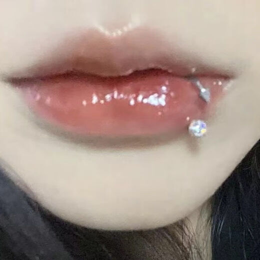 Bhiodha old phoenix sterling silver 999 lamb devil gift lip nail lip ring lip horseshoe earrings jewelry ear bone nose ring rod thickness 1.2mm ring 8mm old fengxiang same style 1 pack