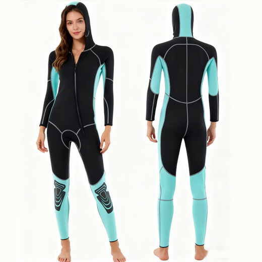 Citoor hooded wetsuit for men 3/5/7MM warm winter swimsuit, cold-proof wet surfing suit, snorkeling one-piece wetsuit for women, 5mm explosion-proof steel puller S (height 150-160CM, weight 45-52KG)