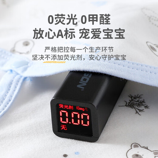 YEEHOO Ying's Baby Clothes Set Spring and Summer Pure Cotton Summer Thin Underwear 0-6 Months Newborn Baby Pajamas Summer Wear Blue Bear Two-piece Suit_ Summer Thin Dual-purpose File 52 Recommended for maternity or 5-7 Jin Jin equals 0.5 kg