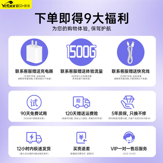 Yebei móvil portátil wifi 5g tráfico ilimitado 2025 nacional universal de tres redes red inalámbrica de cualquier forma carga wifi portátil y acceso a Internet dormitorio de automóvil dos en uno transmisión en vivo sin demora 22.5W carga rápida 10000 mAh 丨 velocidad ilimitada 300M