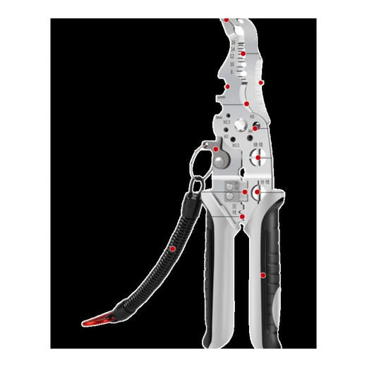 German elbow 21-in-1 multifunctional wire stripper for electricians, stainless steel industrial grade wire stripping tool, wire trimmer 16-in-1 flagship wire stripper