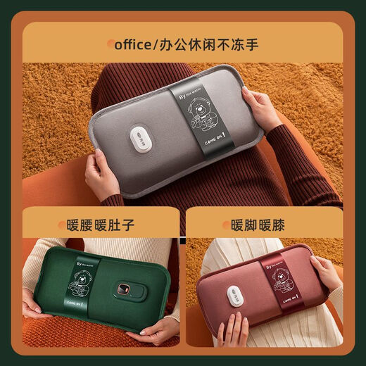 Pioneer rechargeable explosion-proof large hot water bag household long foot warmer quilt artifact burgundy extra large thickened velvet silk belt national standard authentic