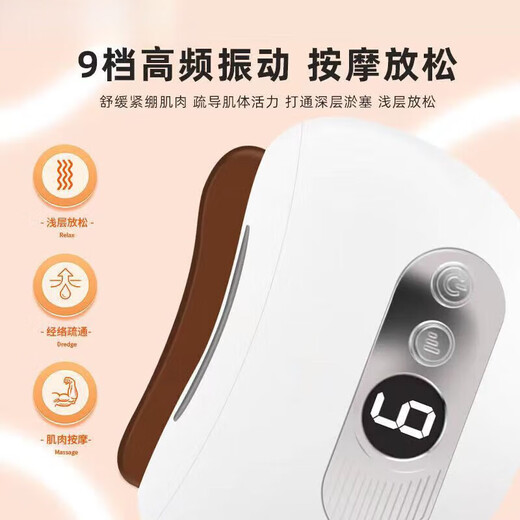 Renjichun German electric scraping board scraping instrument facial smart meteorite electric heating whole body massage eye and face electric instrument beauty scraping instrument fat burning hot compress vibration turquoise green red meteorite model with essential oil