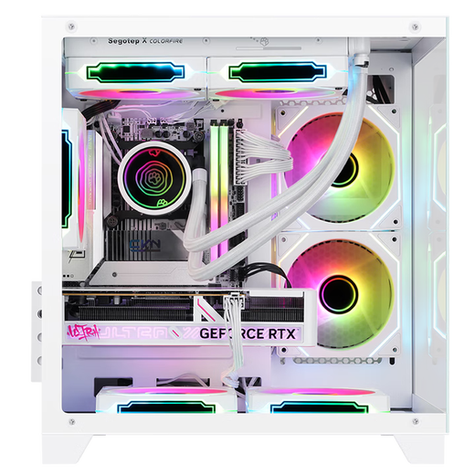 Colorful Family Bucket 24 periods interest-free RTX 5070Ti/RTX 5060Ti host 14600KF assembled computer host DIY e-sports game Delta mobile host with four 14400F丨RTX5060丨Pure White Special Edition