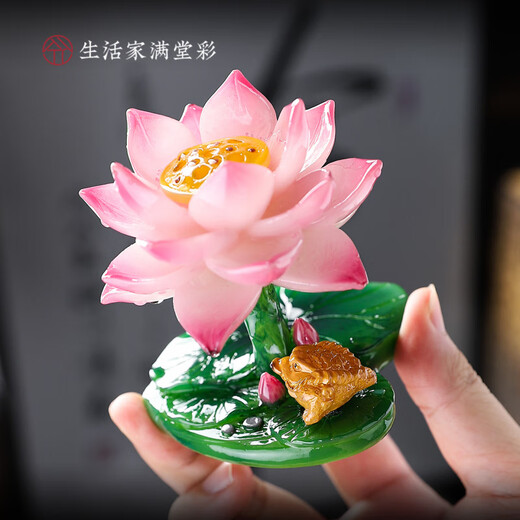 Tuojin color-changing tea pet ornaments can raise creative lotus golden toad tea play tea table tea table kung fu tea set accessories decoration golden toad play dew-gift box