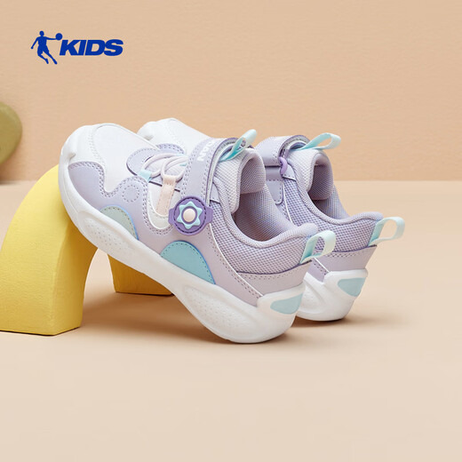 Jordan running shoes for baby girls and toddlers, winter toddler sports shoes, leather children's shoes, Steam Purple/Light Transparent Purple 26