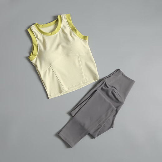 LULUNILEMON Lulu Yoga Suit Women's Summer New Style Pilates Training Running Underwear Fitness Sports Vest Avocado Green + Fruit Green M