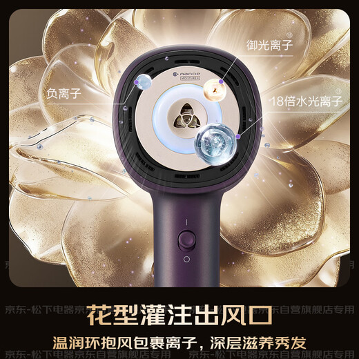 Panasonic Ouyang Nana's same model Huaxin MAX 2.0 high-speed hair dryer Nano Yi hair dryer hair care home quick drying without damage to send girlfriend birthday gift EH-NX81
