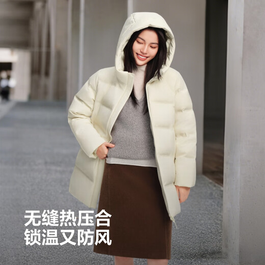 Bosideng 25-year-old down jacket for men and women, the same style, winter 90 velvet thickened hooded loose mid-length casual jacket