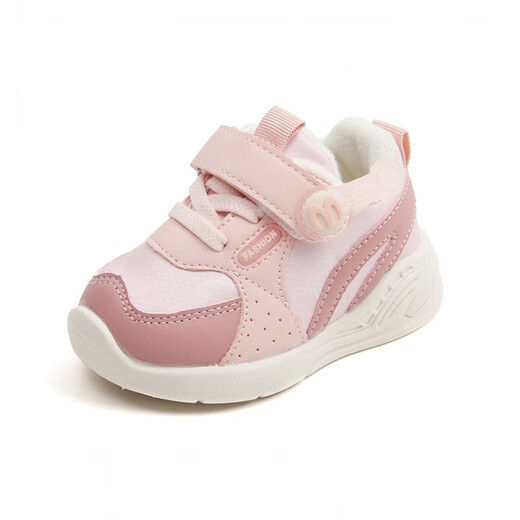 Tyrannis Yangma recommends toddler shoes for girls, soft soles and velvet, children's warm sports shoes, boys' non-slip winter style, soft-versatile-pink 11.5 inner length cm_16 size