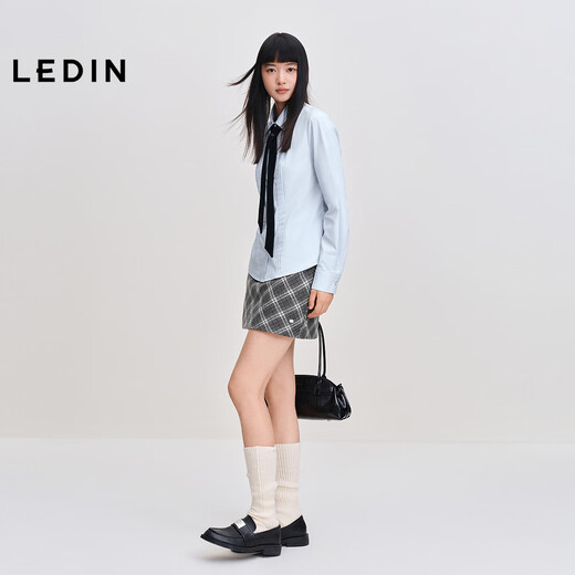 LeDing long-sleeved shirt women's top C2CAF4240 blue 1 L