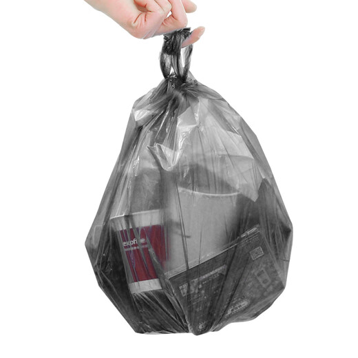 Miaojie vest garbage bag black 50*70cm 60 pieces single-sided 0.8 wire point break type large portable kitchen household