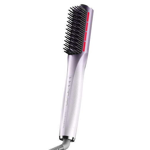 AKiracosme red light straight hair comb high skull artifact comb curling comb plumping comb curling and straightening dual-use negative ion natural fluffy cold wind traceless fluffy comb girl gift gilded purple