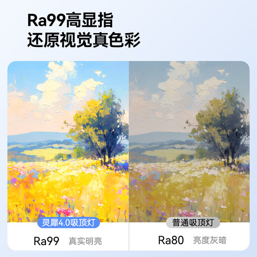 Yeelight LED full spectrum ceiling lamp for living room and bedroom has been connected to Mijia Lighting Lingxi 4.0 package installation