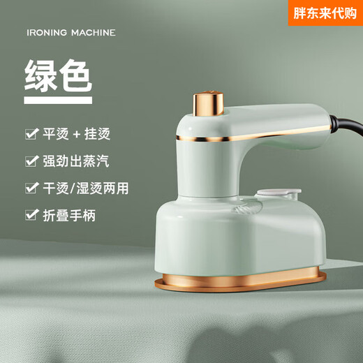 Pang Donglai Handheld Garment Ironing Mechanical and Electric Iron Mini Business Travel Portable Direct Plug Electric Small Green-Flat Garment Ironing Dual-Purpose National Standard