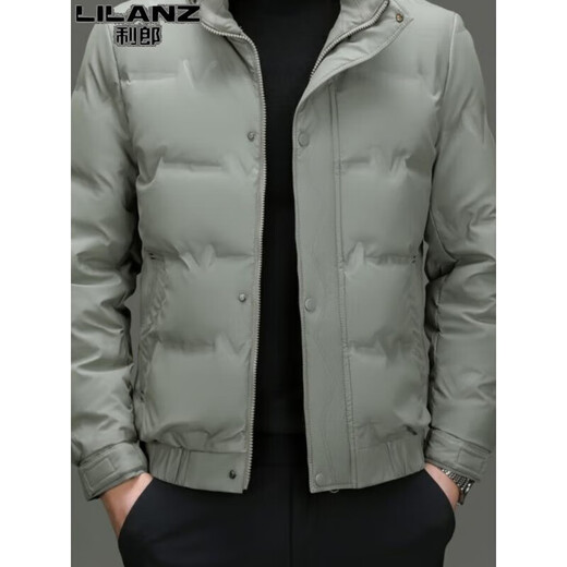 L Lilang's down jacket men's winter stand collar business casual young and middle-aged short lightweight fashionable jacket men's black 2369 3XL