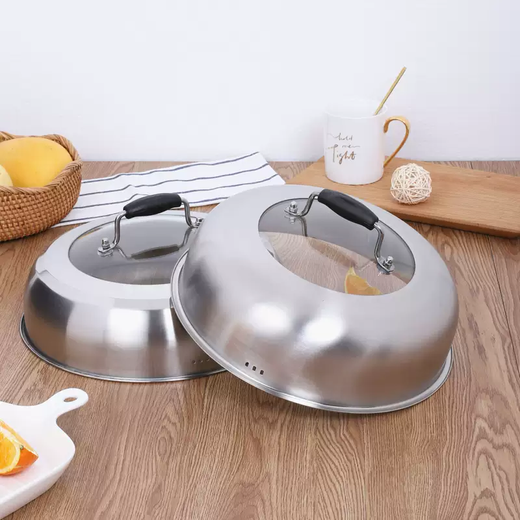 Yusenyi steamer pot lid high lid household stainless steel heightening and thickening universal 32cm27CM26CM28 wok glass lid 22.6CM outer diameter steamer lid Please consult customer service for size when placing an order