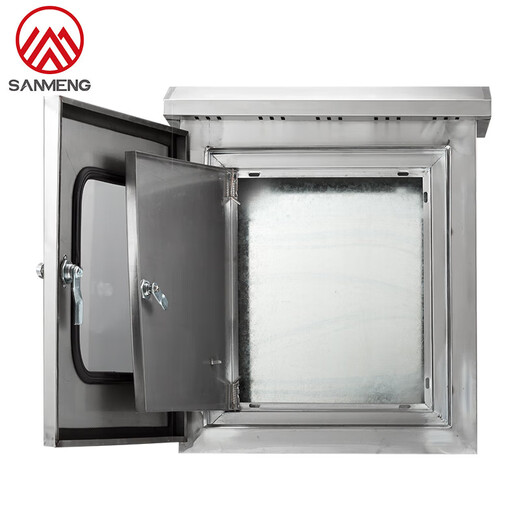 Double-door stainless steel distribution box 304 outdoor waterproof and rainproof box monitoring instrument box indoor and outdoor door control box 201 500x400x300