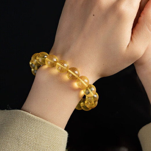 Fan Jialun's natural amber beeswax bracelets for men, gold amber Heart Sutra purification beads, men's and women's bracelets, Buddhist beads accessories, women's 12MM gold amber Heart Sutra bracelets