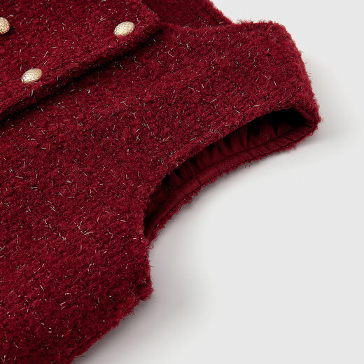 Barbie girls New Year's greetings winter girls' dress high-end princess dress small fragrance suit plus velvet two-piece set BY016