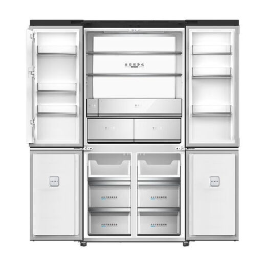 Meiling Su Xiansheng 562 liters 562WSP9BDZ cross-door water molecule freshness active sterilization zero-flat embedded refrigerator display BCD-562WSP9BDZ condensed gray