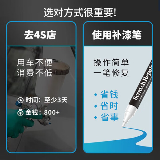 Zhicheng black touch-up pen car scratch repair touch-up paint artifact car paint depth scratch paint pen special for repairing paint surface