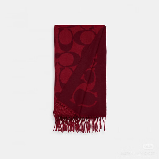 COACH official flagship cashmere sheep wool scarf shawl double-sided autumn and winter gray large C scarf