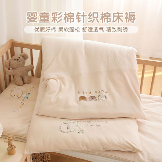 Fearless newborn crib mattress pure cotton baby cotton mattress kindergarten children's splicing bed bed quilt mat customization 65*110cm Three Bears colorful cotton mattress thin cotton thickness about 1.5cm