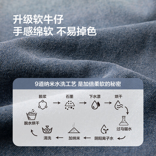 Zuoxi children's clothing boys' denim shirt long sleeve 2026 new children's shirt spring and autumn gradient western style boy layering denim color 160 cm