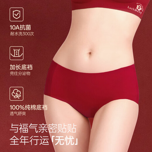 Xingmian Rich Red Underwear Set Invisible Seamless Wedding Veil Bridal Gift Box Women's Underwear Bra Zodiac Year