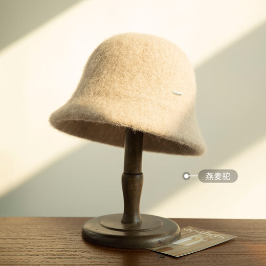 Siggi alpaca wool blended hat for women in autumn and winter, warm, casual and fashionable fisherman hat, Korean version of temperament, face-showing small basin hat