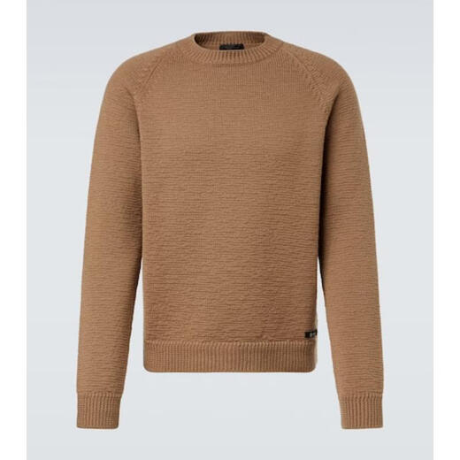 PRADA Luxury Men's Virgin Wool Sweater brown 20 | 46 IT