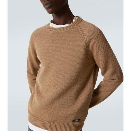 PRADA Luxury Men's Virgin Wool Sweater brown 20 | 46 IT