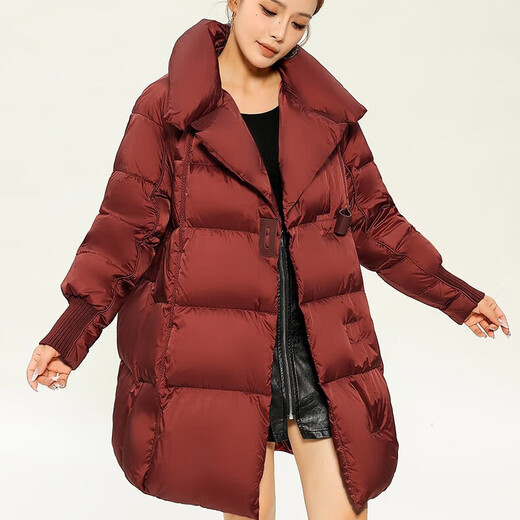 Woodpecker versatile high-end mid-length casual down jacket 2025 new winter loose thickened warm white duck down jacket for women