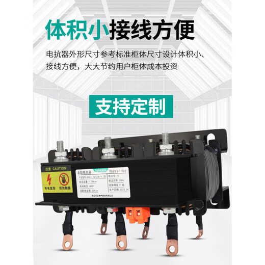 Tianzheng cksg three-phase series reactor filter 30KVAR capacitor cabinet special reactance reactive compensation reactor matching capacitor 25kVAR_CKSG-1.75 (Xiangyun 3. 7%_0.45KV