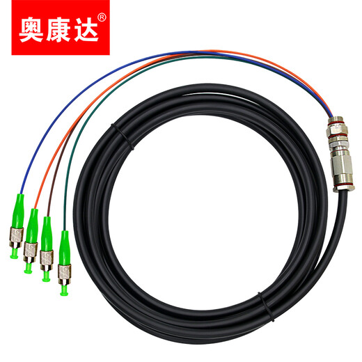 Aoconda Telecom-Grade SC/UPC FC/APC Outdoor-Glasfaser-Wasserdichtungskabel Schweinfaser 2 Kern 4 Kern-einmodelles, gepanzertes wasserdichtes Kabel 12047A FC/APC 4 Kernfaser-Optikschweinefaser 50 Meter