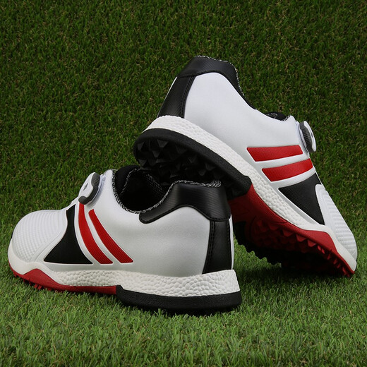 PGM golf shoes men's waterproof shoes wide version super soft shoes new product XZ118-white black red 42