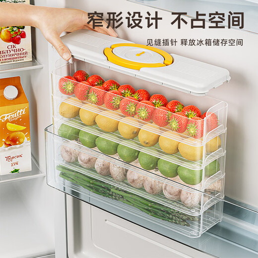 Centenary Zhenghe narrow slit dumpling freezer box refrigerator storage box fresh-keeping sealed quick-frozen wonton dumpling noodles special box