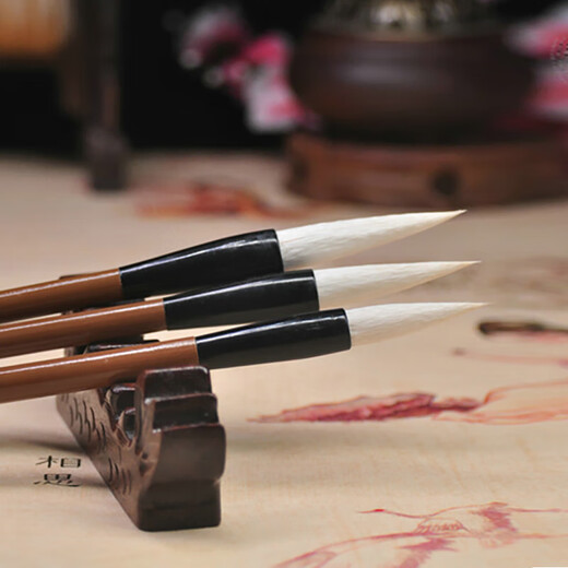 Chinese painting tools and calligraphy special for beginners small regular script langhao calligraphy practice pen set and scientific Dabaiyun official script regular script soft pen lake pen four treasures of the study langhao 1 piece - large size