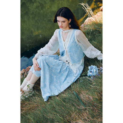 Wancaoyi (wancaoyi) 2026 spring new fashion suit H04111619 light blue S